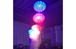China Colourful Inflatable Jellyfish Balloon Hanging LED Light With Christmas Decoration supplier