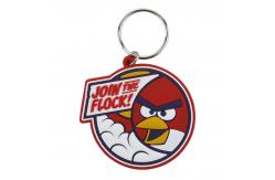 China Custom Made Cartoon Design Key Ring, 3D soft Touch PVC Rubber Key Chains supplier