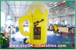 China Giant Custom Inflatable Beer Bottle Cup With CE / UL Blower Oxford Cloth supplier