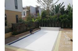 China PC 8X4M Automatic Swimming Pool Cover With A Roller supplier