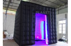 China Durable Inflatable Cube Photo Booth Enclosure Black Exterior And White Interior supplier