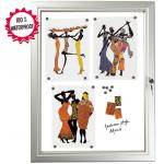 ODM Anodized Silver Acrylic Lockable Poster Cases for sale