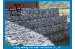 China Galfan Galvanized Gabion Box , Gabion Wall Baskets For Riverbed Garden supplier