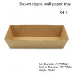 Flexo Printing Leakage Proof Paper Disposable Serving Tray