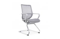 China Grey Fabric Swivel Office Chair Shaped Foam Cushion Ergonomic With Wheels supplier