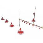 Raising Chicken Feeding Line Steel PP Poultry Pan Feeding System for sale