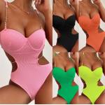 Medium Beach One Piece Swimwear sexy lady abrasion-resistant waterproof moisture permeable high elastic for sale