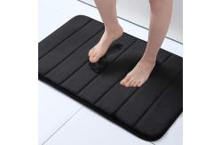 China Black Rubber Soft Memory Foam Bath Mats Non Slip Absorbent supplier