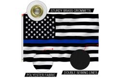 China Thin Blue Line Flag 3x5' Custom Flag Knitted Polyester Single Reverse supplier