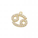 Micro Pave 18K Gold Pendant Diamond CZ Gold Constellation Pendant