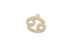 China Micro Pave 18K Gold Pendant Diamond CZ Gold Constellation Pendant supplier