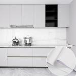 60cm*10m Kitchen Wall Paper Sticker High Glossy Oil Proof Kitchen Wallpaper for sale