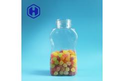 China 820ml Clear Unique Plastic Coffee Jar Packaging With Screw Lids Liner supplier