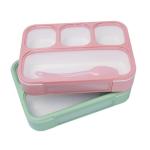 4 Compartment PP Plastic School Student Lunch Box Eco Friendly Bento Box With Spoon for sale