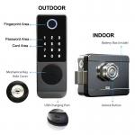IP65 TTlock Bluetooth Controlled Door Lock Biometric Finger Print