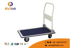 China 4 Wheels Industrial Logistics Trolley Flat Hand Push Trolley For Warehouse supplier