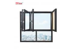 China Aluminium Folding Double Glazed Bifold Windows Hurricane Proof Custom supplier