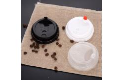China Pp Coffee Plastic Cup Lid For Hot Drink 100% Renewable Resources Durable supplier