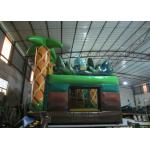 New elephant inflatable combo jumping house zoo animals palm trees inflatable combo house