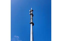 China 15m Q345 Hot Dip Galvanized Monopole Cell Tower With Lights supplier