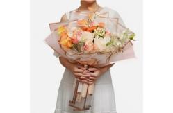 China Golden Edge Waterproof Florist Wrapping Paper 58*58cm for Bouquet Packing supplier