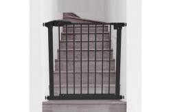 China ASTM Childproof Black Metal Stair Gate , Sturdy Baby Gates For Stairs supplier