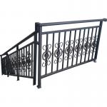 Custom Forged Wrought Iron Guardrail Stair Railings Interior Spraying for sale