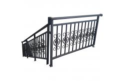 China Custom Forged Wrought Iron Guardrail Stair Railings Interior Spraying supplier