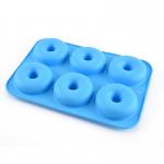 6 Cavities Non Stick Silicone Donut Baking Pan for sale