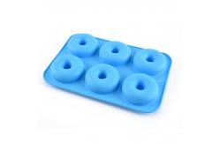China Versatile Heat Resistant 6 Cavity Silicone Doughnut Mold supplier