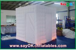 China Party Photo Booth Foldable Inflatable Photobooth Kiosk Built-In Blower Fireproof Cloth supplier