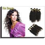 Custom Natural Black Remy Virgin Human Hair Extensions Deep Wave for sale