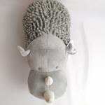 Customized PP Cotton Stuffed Animal Toys Plush Grey Rhinoceros Plush Doll