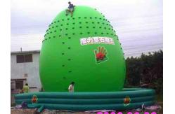 China Inflatable Amusement Park With Round Green Rock Climbing Mountain For Adult supplier