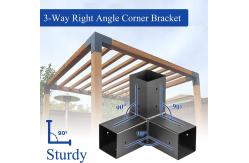 China Powder Coated Modular Pergola Kit with Balcony Wood Stand Kit and Steel Brackets supplier