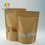 Stand Up Tea Bags Packaging , Heat Seal Kraft Paper Zipper Bags Reasealable for sale