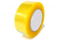 China Self Adhesive Clear Yellow Electrical Tape For Express Packing 40m supplier