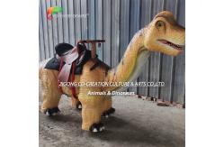 China Animatronic Walking Brachiosaurus Simulation Walking Dinosaurs Tots Riding In Playground supplier