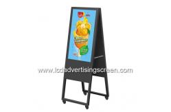 China Double Screen 32in Floor Stand Folding Digital Menuboard With LED Backlight supplier