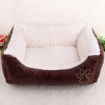 Detachable Washable Pet Nest Dog Bed Brown White for sale