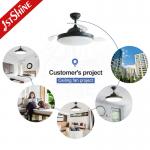 DC Silent Motor LED Retractable Ceiling Fan Light 6 Speed Remote Control