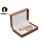 Brass Cree LED Flashlight AAA Battery Powered 304 Meters Beam Distance for sale
