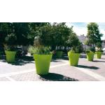 Unique Modern Fiberglass Flower Pots Glossy Finished For Indoor Outdoor Decor for sale