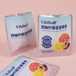 Custom Small Heat Sealable Three Side Seal Fruit Matte Sachet Empty Tea Sachet Bag For Tea Moisture Proof Zipper Bag for sale