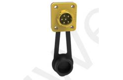 China M19 Connector 5pin Yellow 15A Solder Overmolded Aluminum Alloy Shell Nylon IP67 supplier
