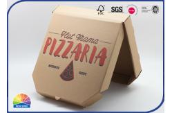 China Custom Printed Kraft Paper Pizza Box Food Grade Corrugated Material supplier