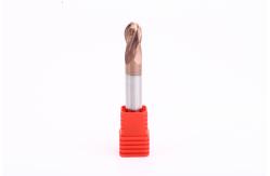 China 4 Flutes CNC Milling Ball Nose End Mill with Axial Rake Angle -7° supplier