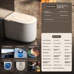 Automatic One Piece Modern Smart Toilet Bathroom Ceramic Wc With Remote Control for sale