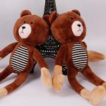 Brown Mini Plush Bears , Super Soft Fabric Sewing Mini Plush Keychain for sale