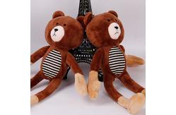 China Brown Mini Plush Bears , Super Soft Fabric Sewing Mini Plush Keychain supplier